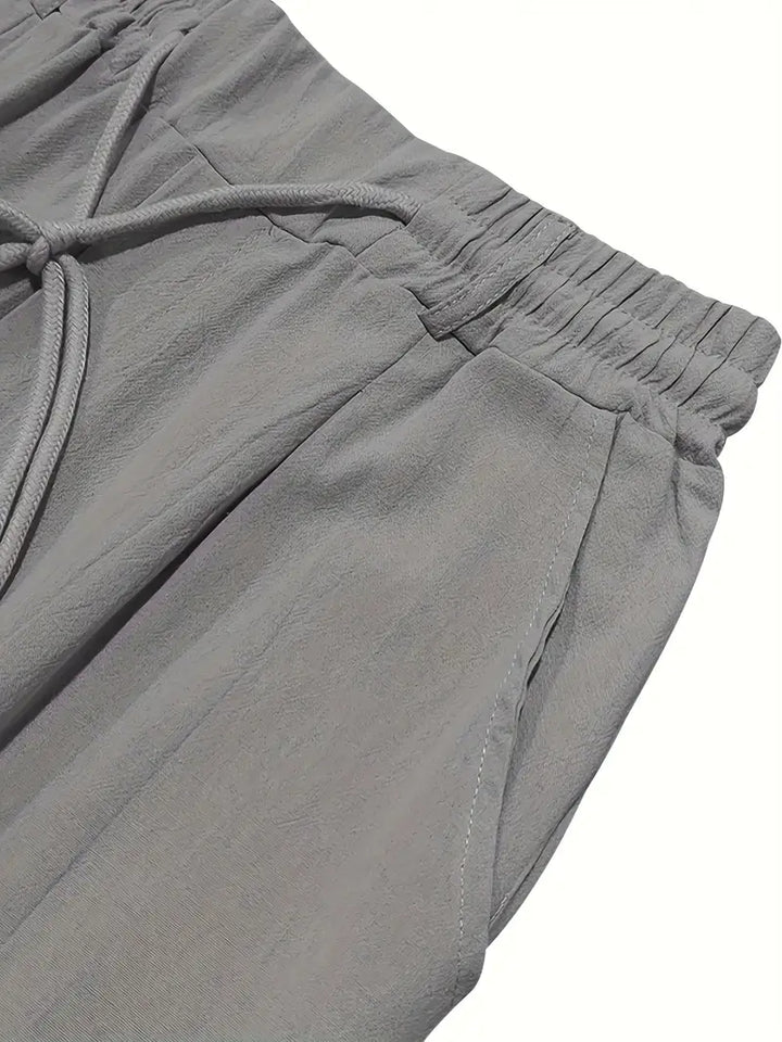 MOREL & LAURENT PARIS | PANTALONS LARGES EN LIN AVEC CORDON