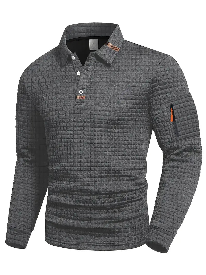 MOREL & LAURENT PARIS | POLO À MANCHES LONGUES TEXTURÉE