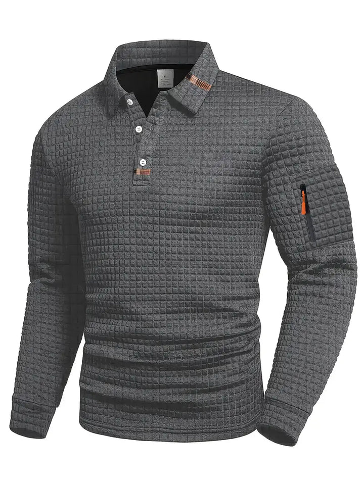 MOREL & LAURENT PARIS | POLO À MANCHES LONGUES TEXTURÉE