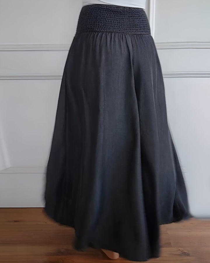 MOREL & LAURENT PARIS | Pantalon large pour femme avec taille smockée