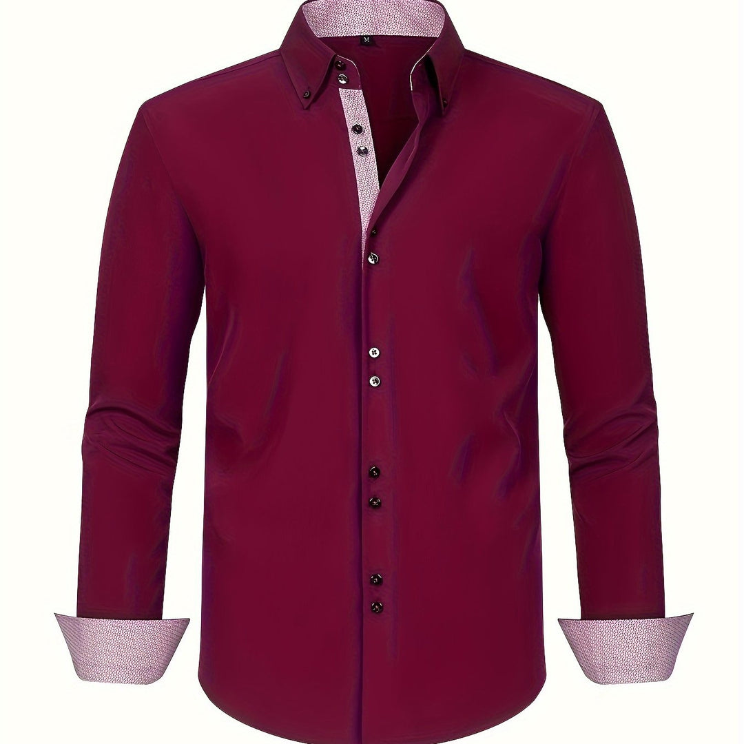 MOREL & LAURENT PARIS | CHEMISE ÉLÉGANTE LÉGÈRE AVEC DÉTAILS CONTRASTÉS