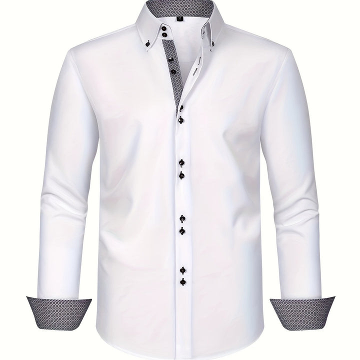 MOREL & LAURENT PARIS | CHEMISE ÉLÉGANTE LÉGÈRE AVEC DÉTAILS CONTRASTÉS