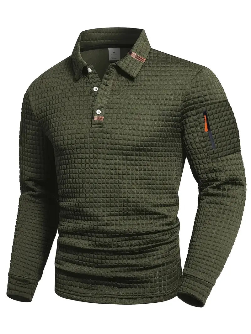 MOREL & LAURENT PARIS | POLO À MANCHES LONGUES TEXTURÉE