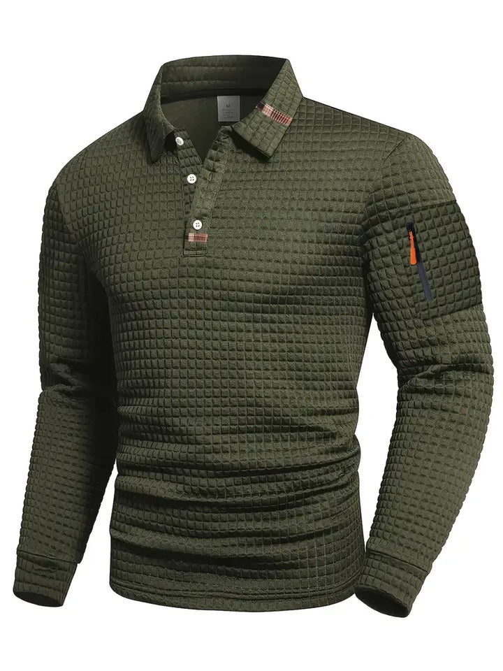 MOREL & LAURENT PARIS | POLO À MANCHES LONGUES TEXTURÉE