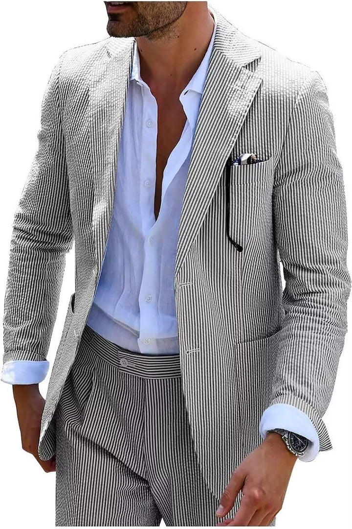 MOREL & LAURENT PARIS | COMPLET ÉTÉ À RAYURES (PANTALONS + VESTE)