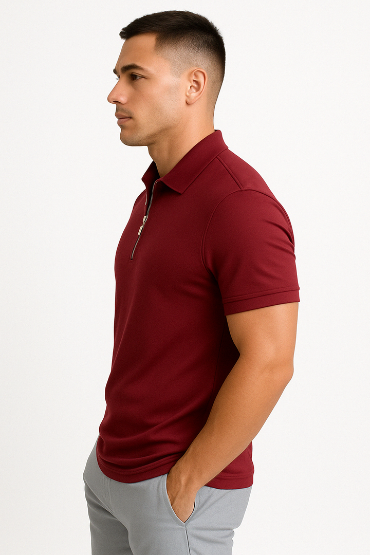MOREL & LAURENT PARIS | POLO MODERNE AVEC ZIP MI-HAUT