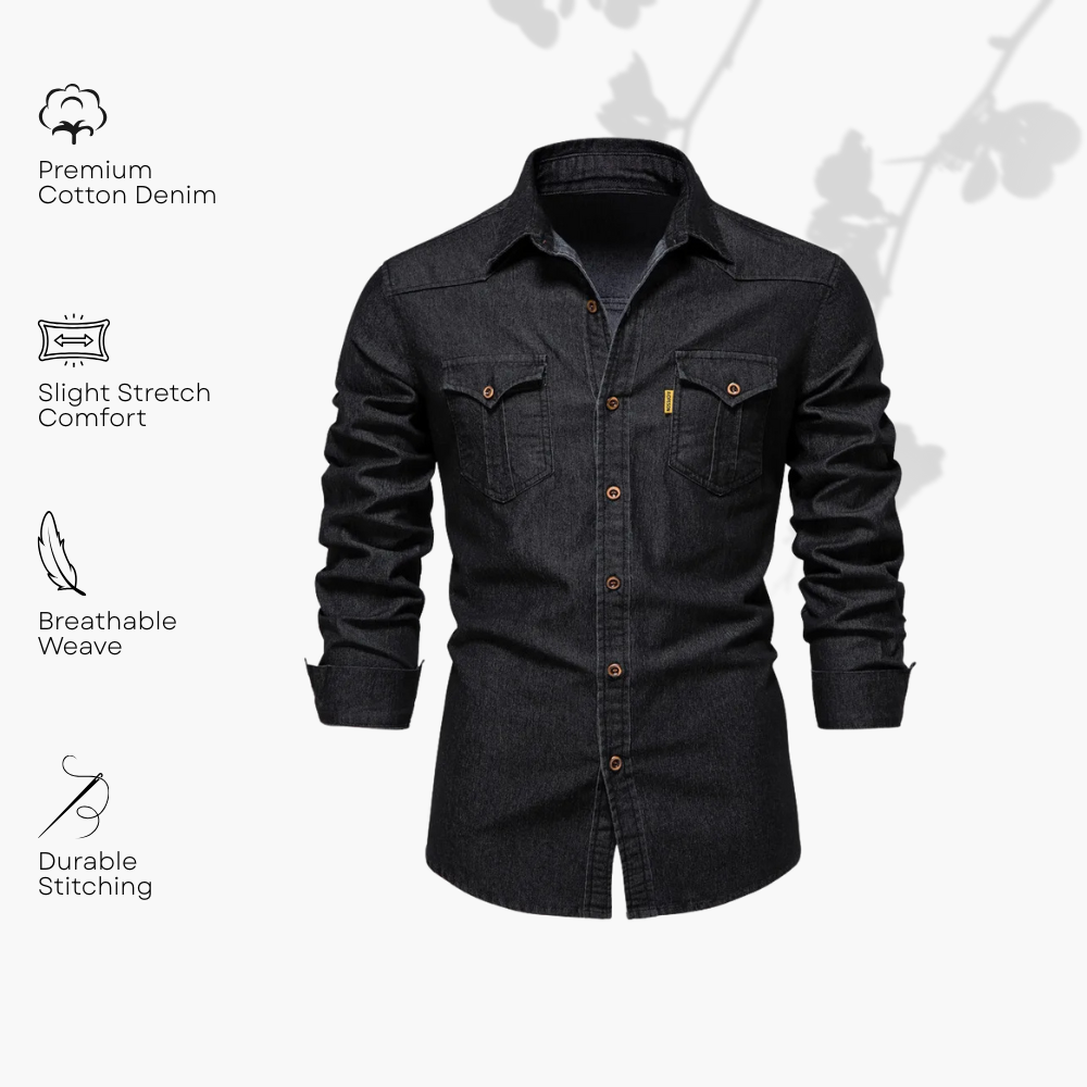 MOREL & LAURENT PARIS | CHEMISE EN DENIM POUR HOMME