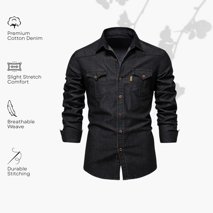 MOREL & LAURENT PARIS | CHEMISE EN DENIM POUR HOMME