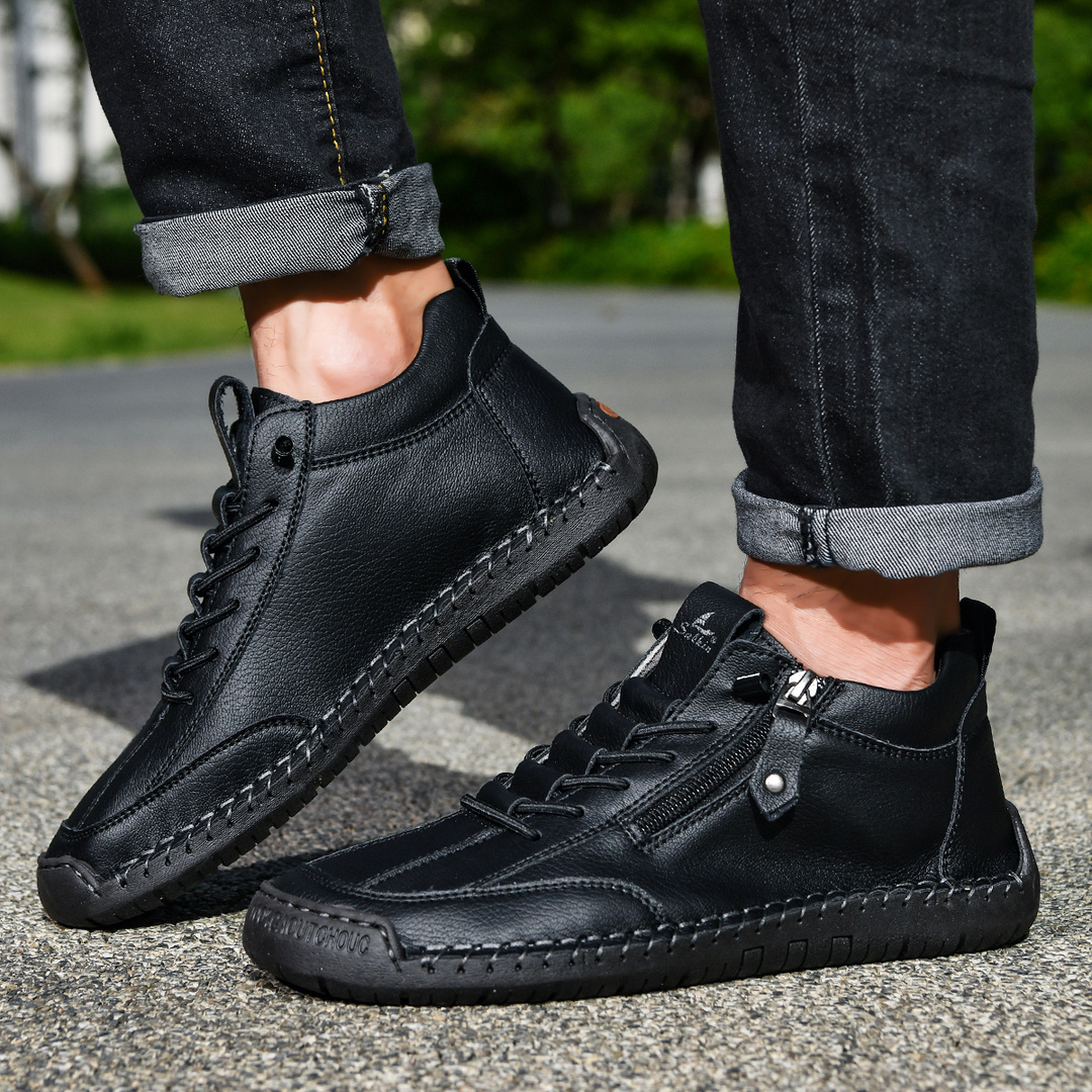 MOREL & LAURENT PARIS | CHAUSSURES EN NABUK AVEC ZIP POUR HOMME