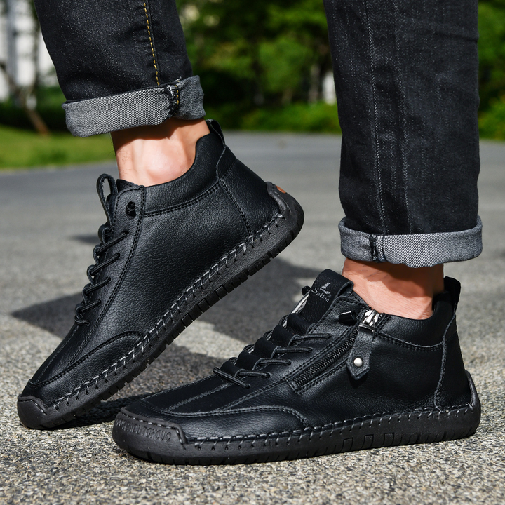 MOREL & LAURENT PARIS | CHAUSSURES EN NABUK AVEC ZIP POUR HOMME