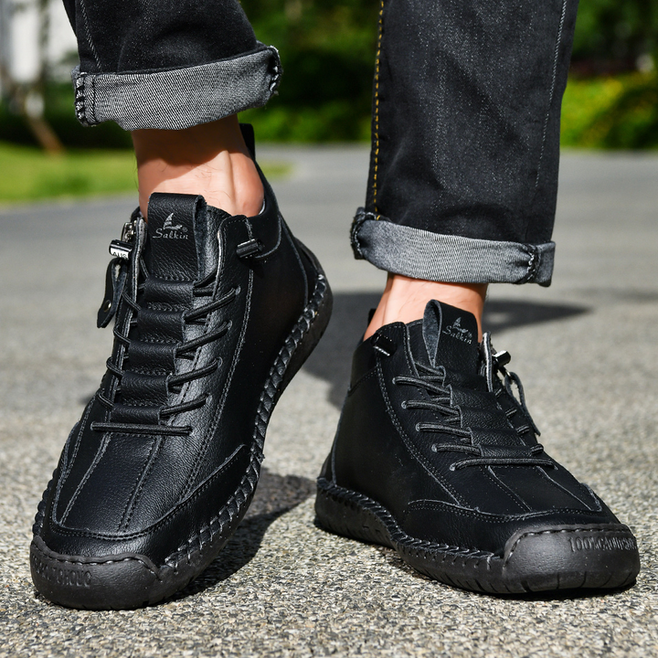 MOREL & LAURENT PARIS | CHAUSSURES EN NABUK AVEC ZIP POUR HOMME