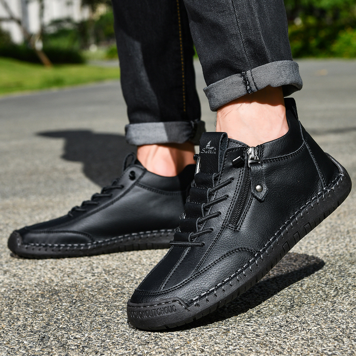 MOREL & LAURENT PARIS | CHAUSSURES EN NABUK AVEC ZIP POUR HOMME