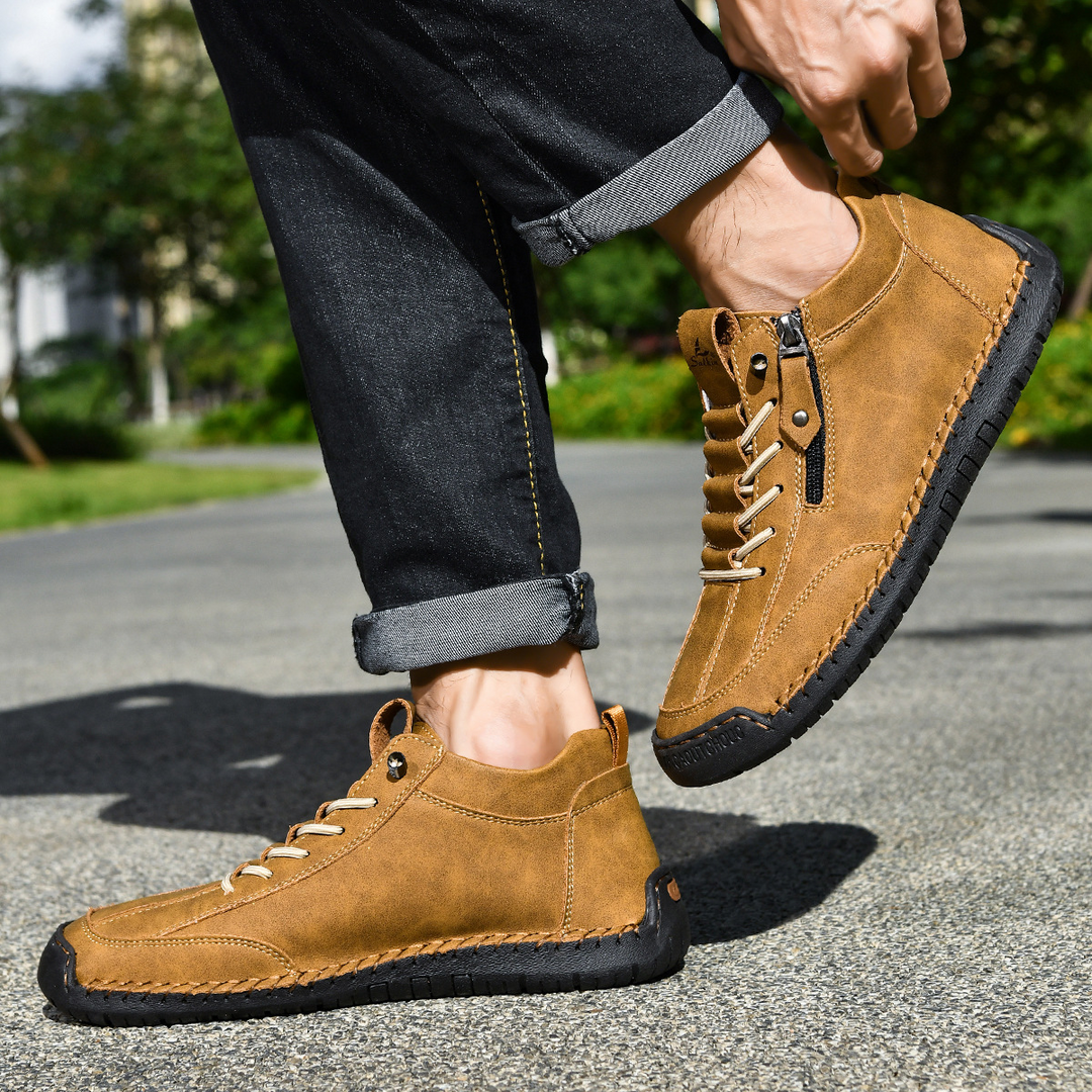 MOREL & LAURENT PARIS | CHAUSSURES EN NABUK AVEC ZIP POUR HOMME