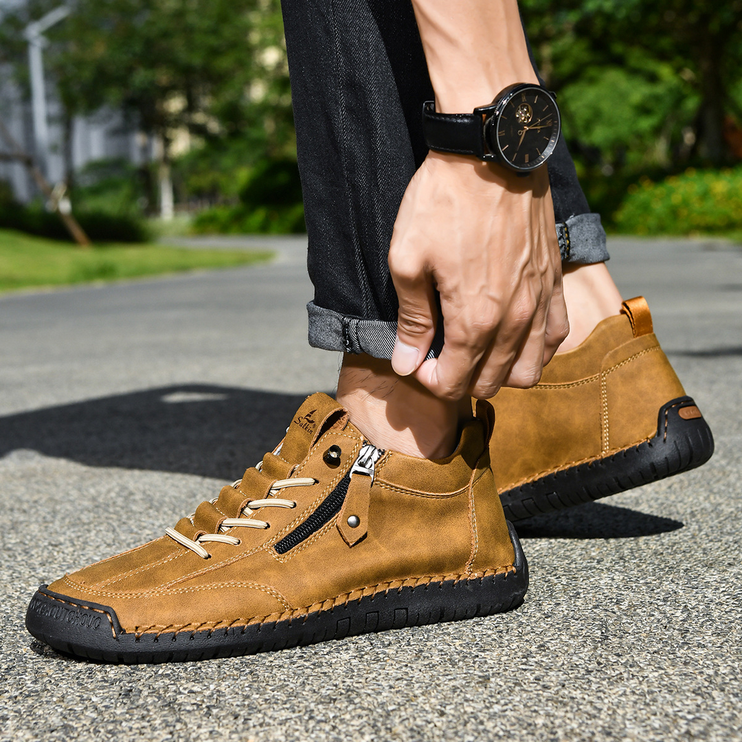 MOREL & LAURENT PARIS | CHAUSSURES EN NABUK AVEC ZIP POUR HOMME