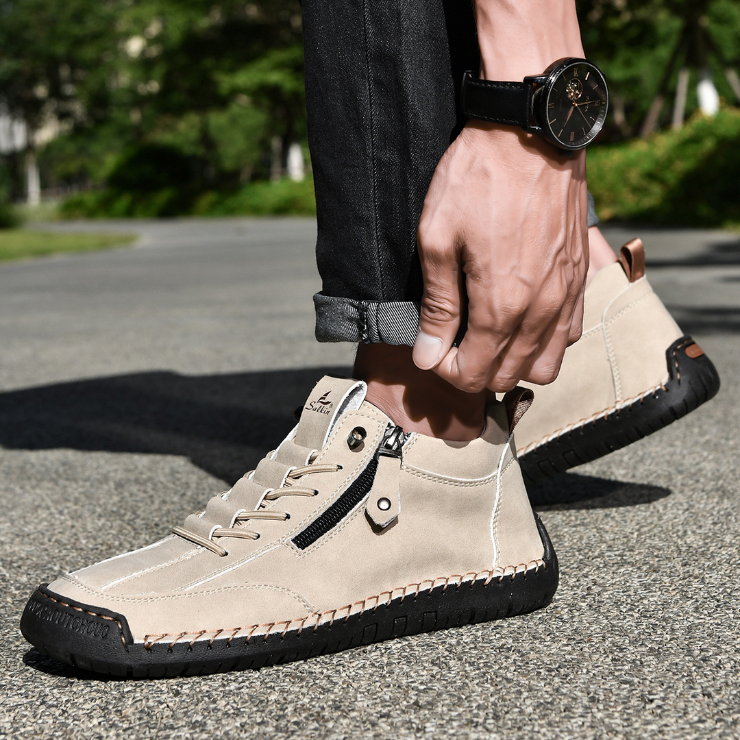 MOREL & LAURENT PARIS | CHAUSSURES EN NABUK AVEC ZIP POUR HOMME