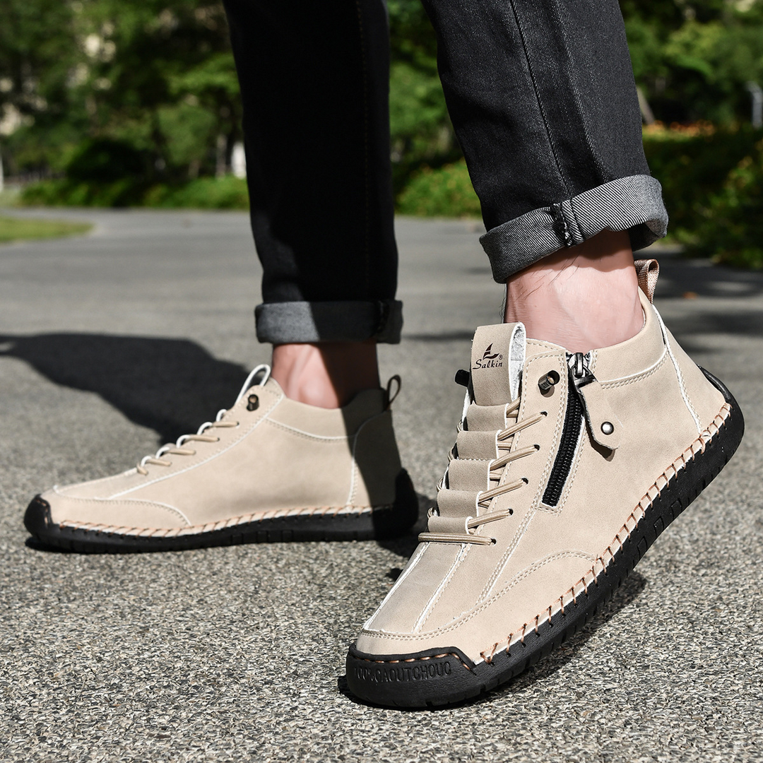 MOREL & LAURENT PARIS | CHAUSSURES EN NABUK AVEC ZIP POUR HOMME