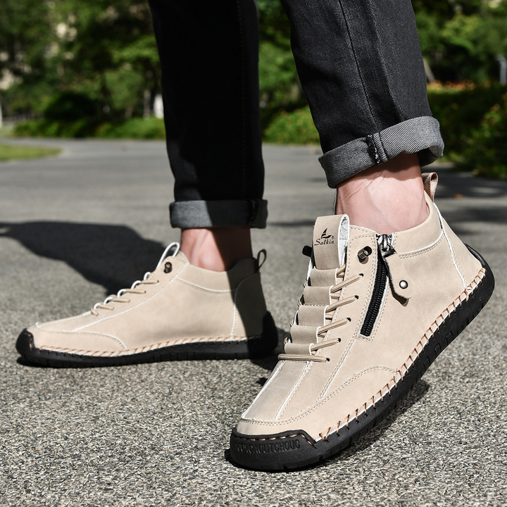 MOREL & LAURENT PARIS | CHAUSSURES EN NABUK AVEC ZIP POUR HOMME