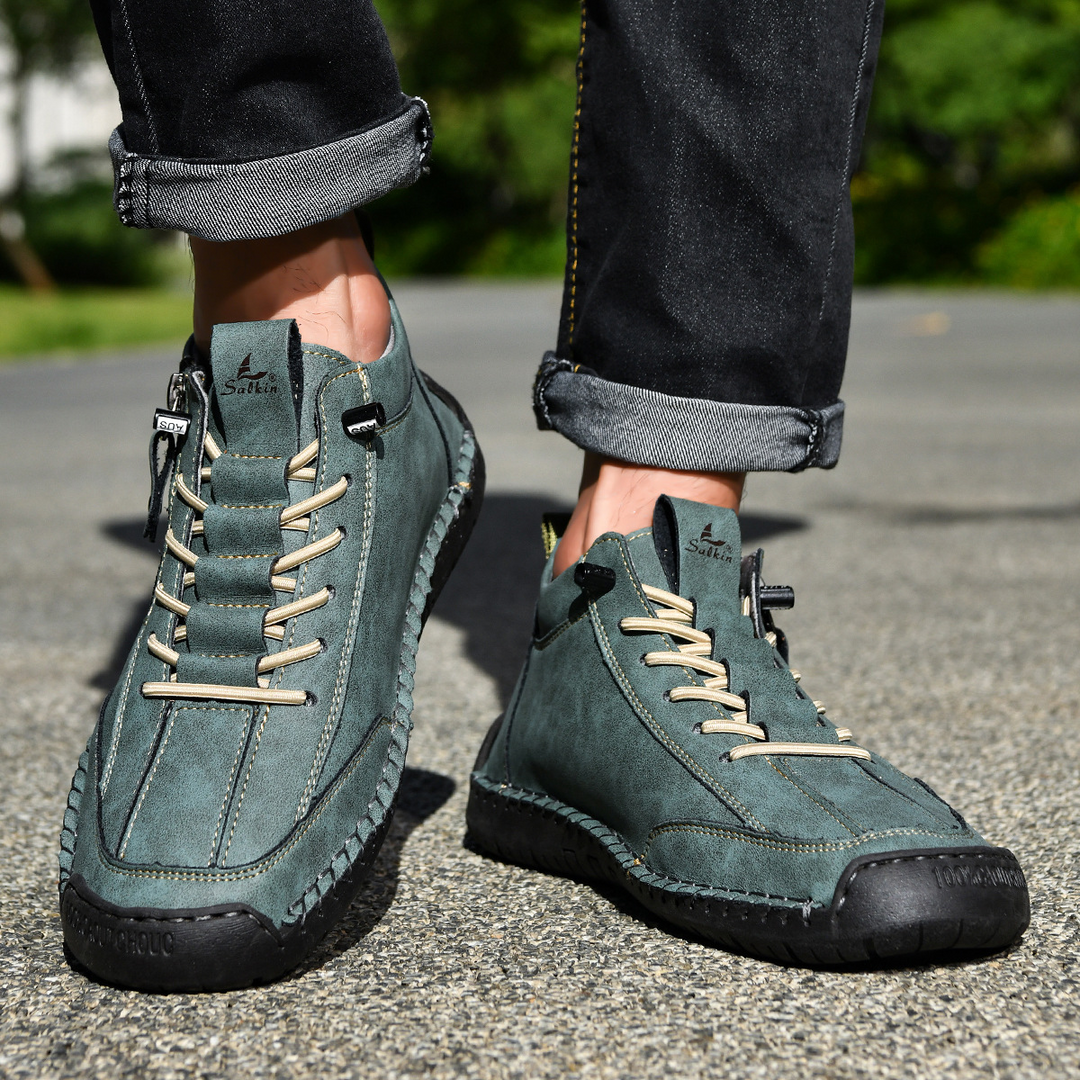MOREL & LAURENT PARIS | CHAUSSURES EN NABUK AVEC ZIP POUR HOMME