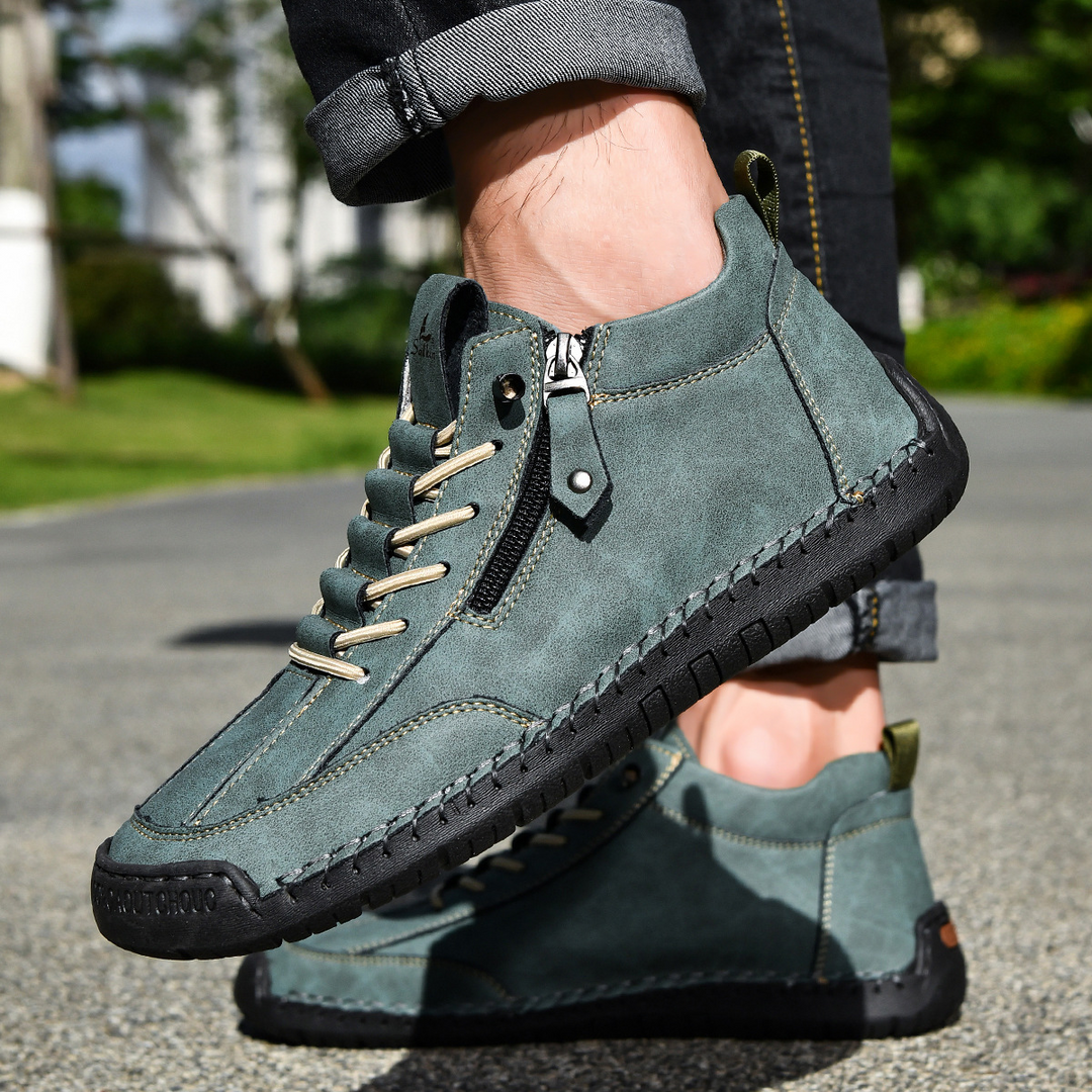 MOREL & LAURENT PARIS | CHAUSSURES EN NABUK AVEC ZIP POUR HOMME