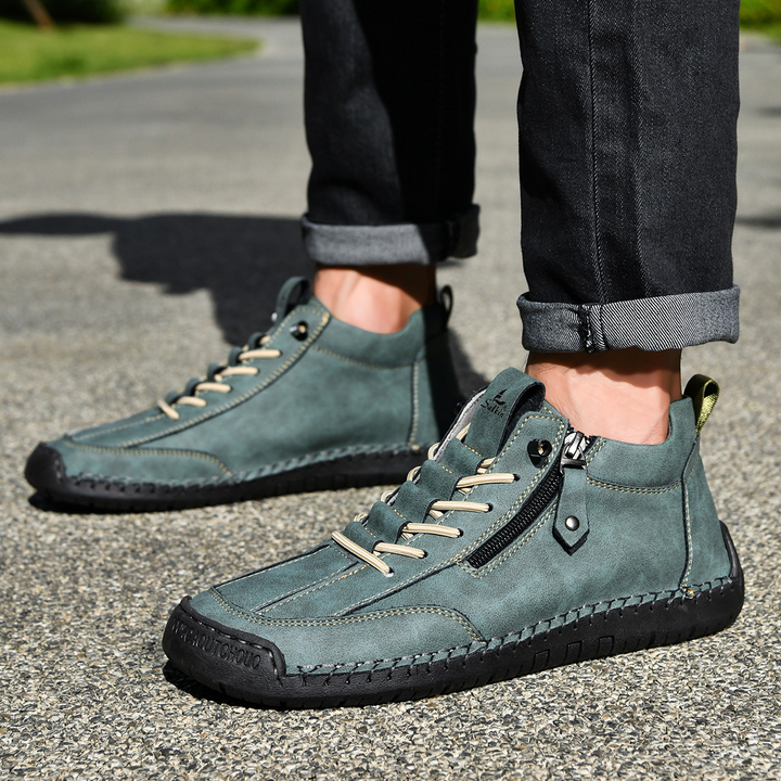 MOREL & LAURENT PARIS | CHAUSSURES EN NABUK AVEC ZIP POUR HOMME