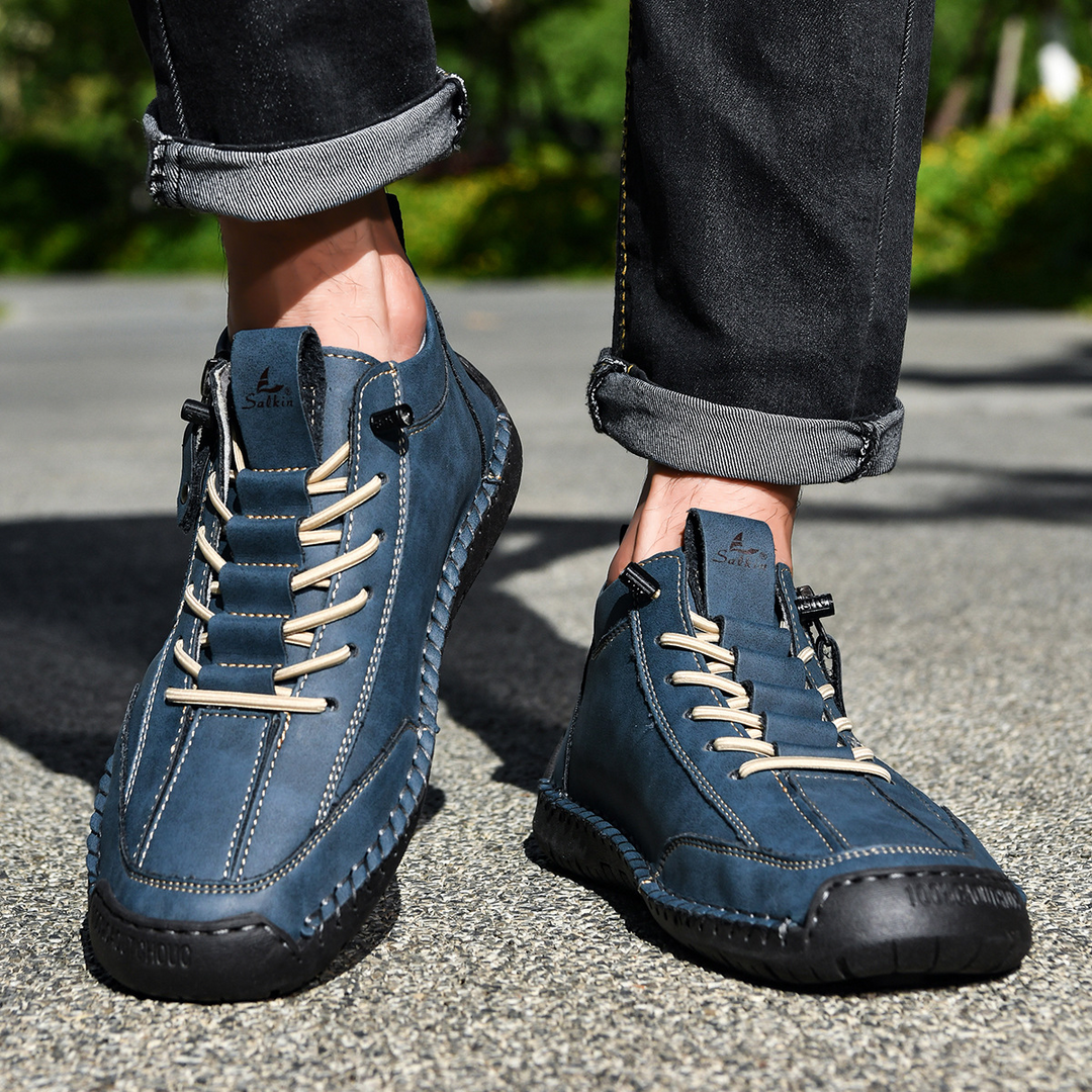 MOREL & LAURENT PARIS | CHAUSSURES EN NABUK AVEC ZIP POUR HOMME