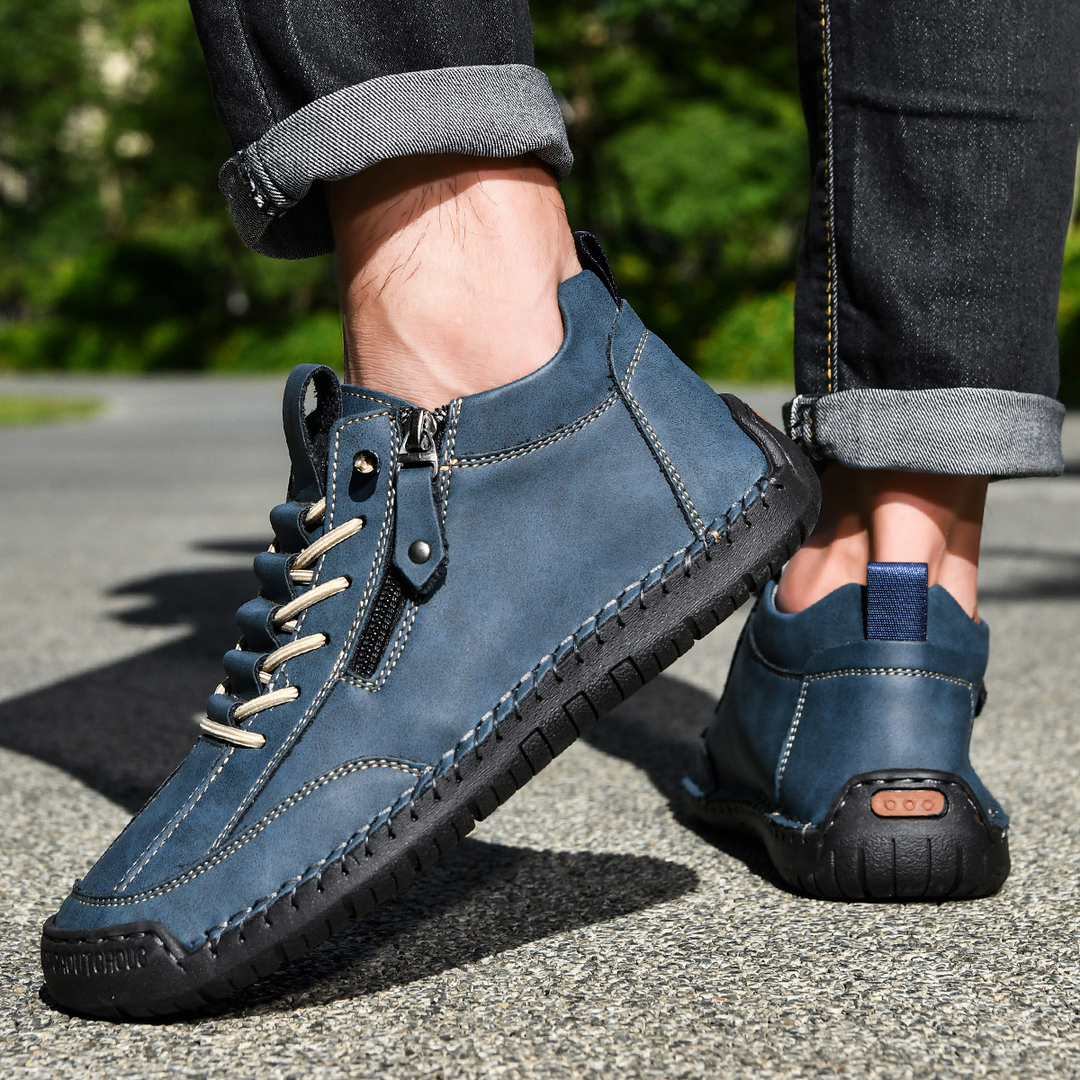 MOREL & LAURENT PARIS | CHAUSSURES EN NABUK AVEC ZIP POUR HOMME