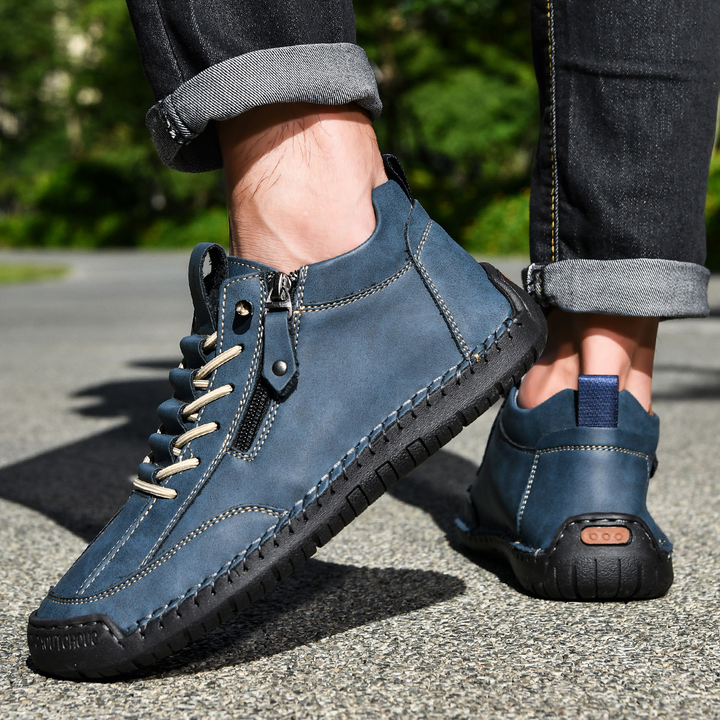 MOREL & LAURENT PARIS | CHAUSSURES EN NABUK AVEC ZIP POUR HOMME
