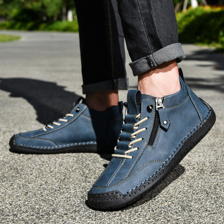 MOREL & LAURENT PARIS | CHAUSSURES EN NABUK AVEC ZIP POUR HOMME