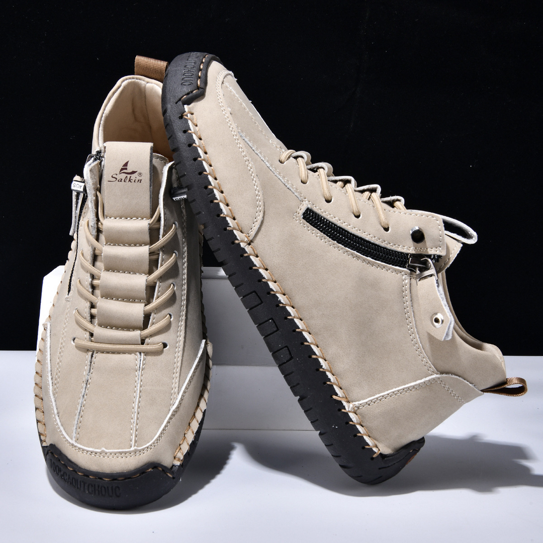 MOREL & LAURENT PARIS | CHAUSSURES EN NABUK AVEC ZIP POUR HOMME
