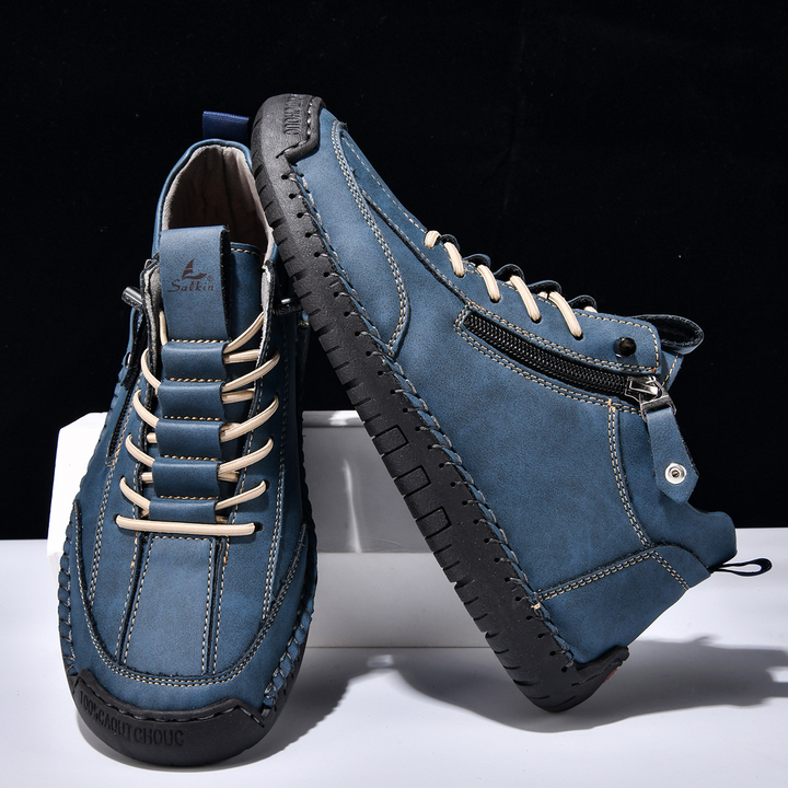 MOREL & LAURENT PARIS | CHAUSSURES EN NABUK AVEC ZIP POUR HOMME
