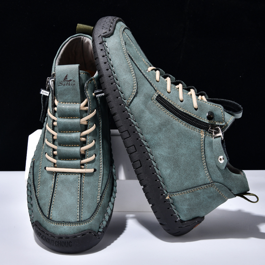 MOREL & LAURENT PARIS | CHAUSSURES EN NABUK AVEC ZIP POUR HOMME