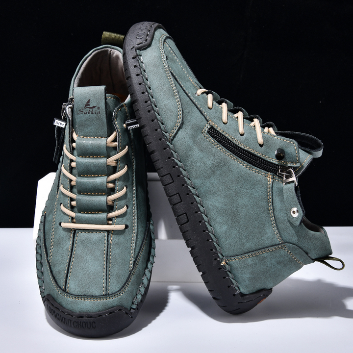MOREL & LAURENT PARIS | CHAUSSURES EN NABUK AVEC ZIP POUR HOMME