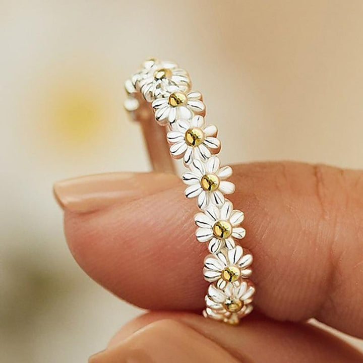 MOREL & LAURENT PARIS | BAGUE AJUSTABLE EN ARGENT AVEC MARGUERITE