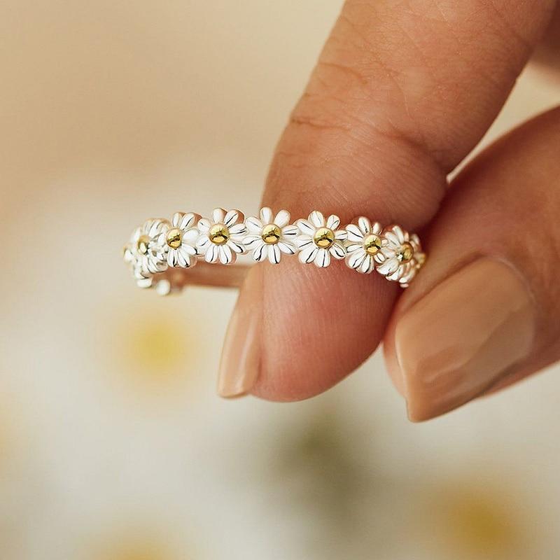 MOREL & LAURENT PARIS | BAGUE AJUSTABLE EN ARGENT AVEC MARGUERITE