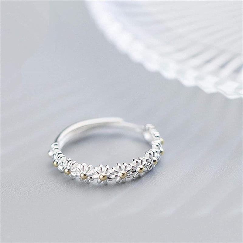 MOREL & LAURENT PARIS | BAGUE RÉGLABLE EN ARGENT AVEC MARGUERITE