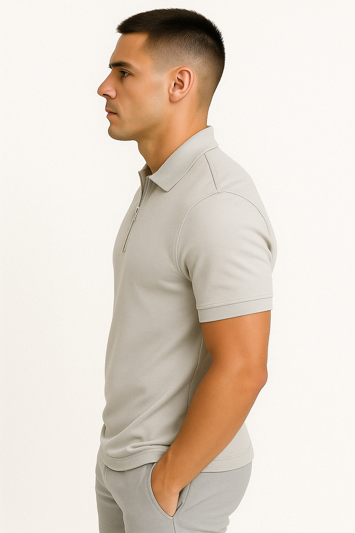 MOREL & LAURENT PARIS | POLO MODERNE AVEC ZIP MI-HAUT