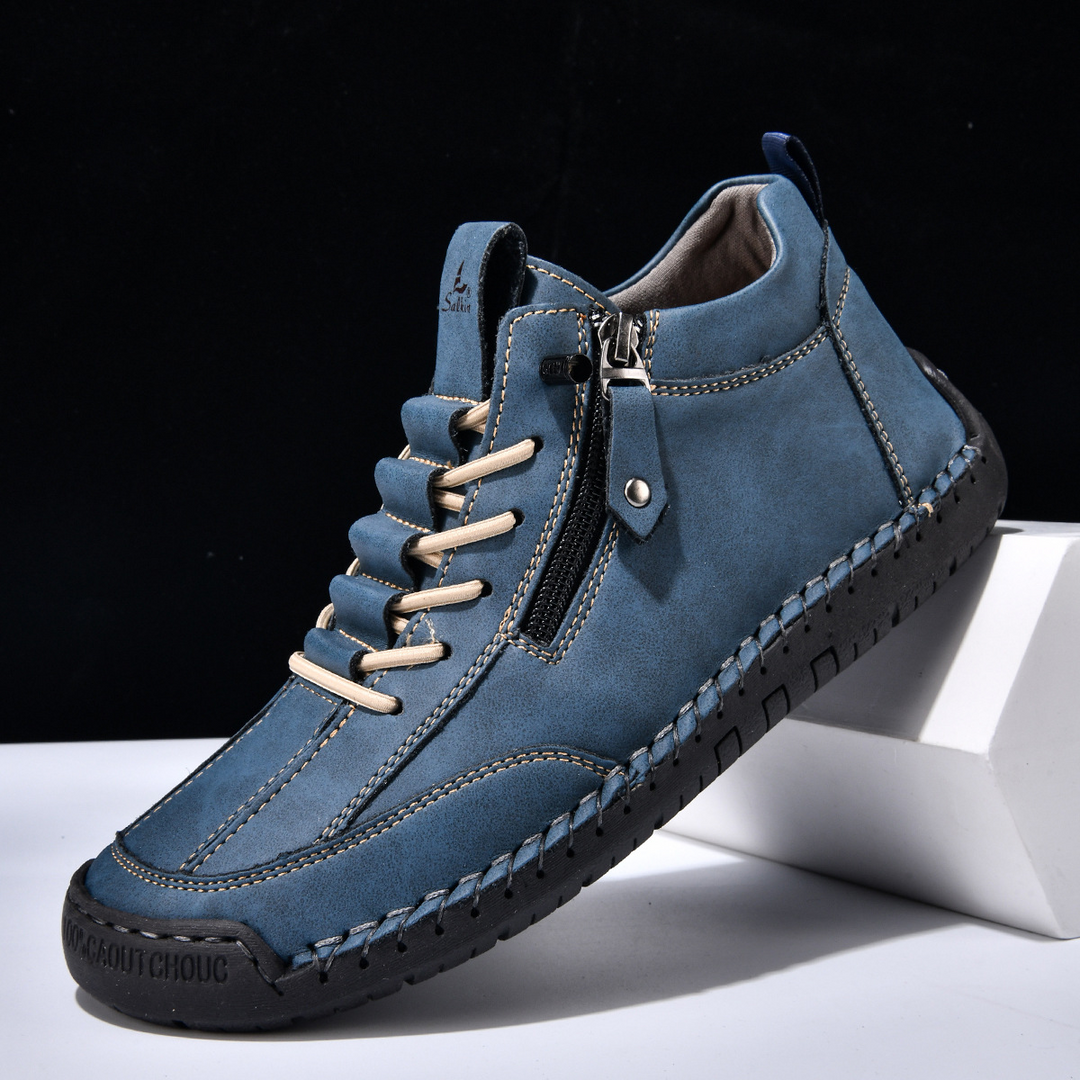 MOREL & LAURENT PARIS | CHAUSSURES EN NABUK AVEC ZIP POUR HOMME