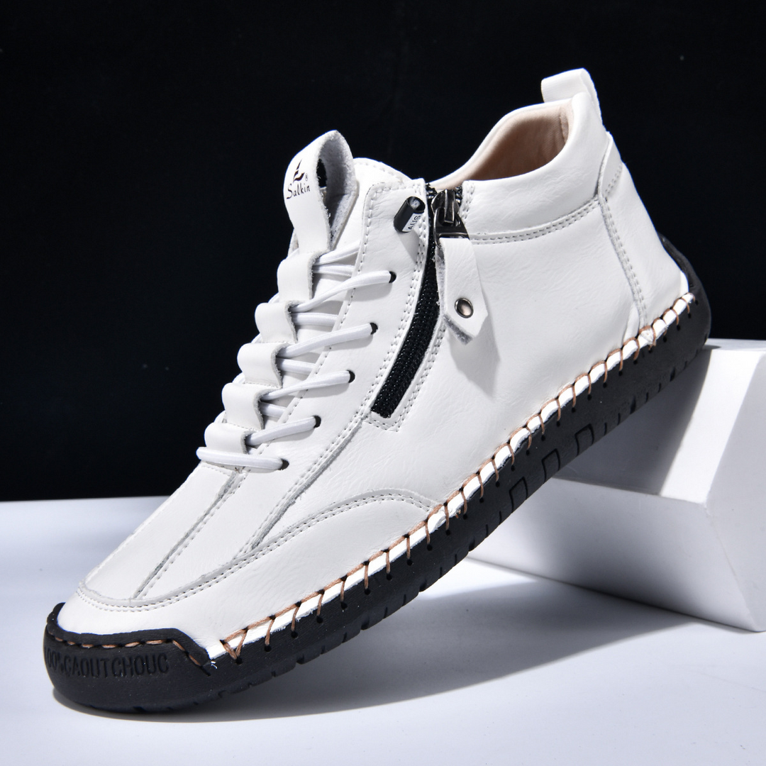 MOREL & LAURENT PARIS | CHAUSSURES EN NABUK AVEC ZIP POUR HOMME