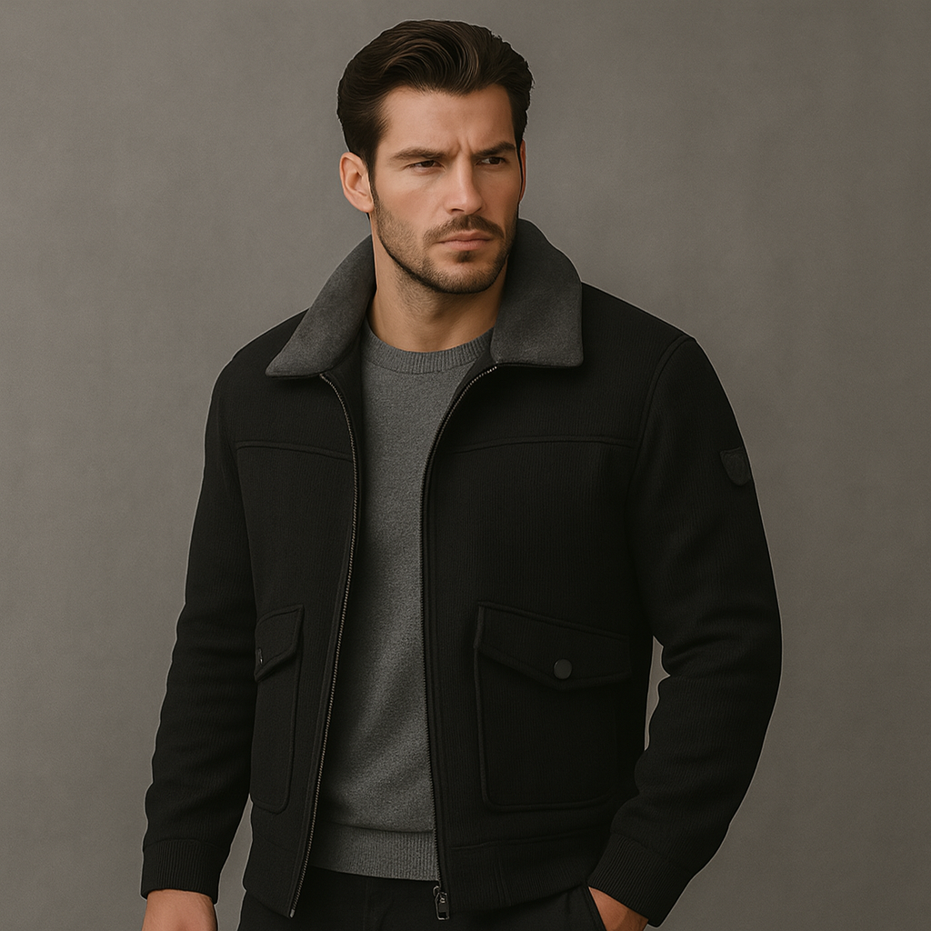 MOREL & LAURENT PARIS | VESTE POUR HOMME AVEC FAUSSE FOURRURE