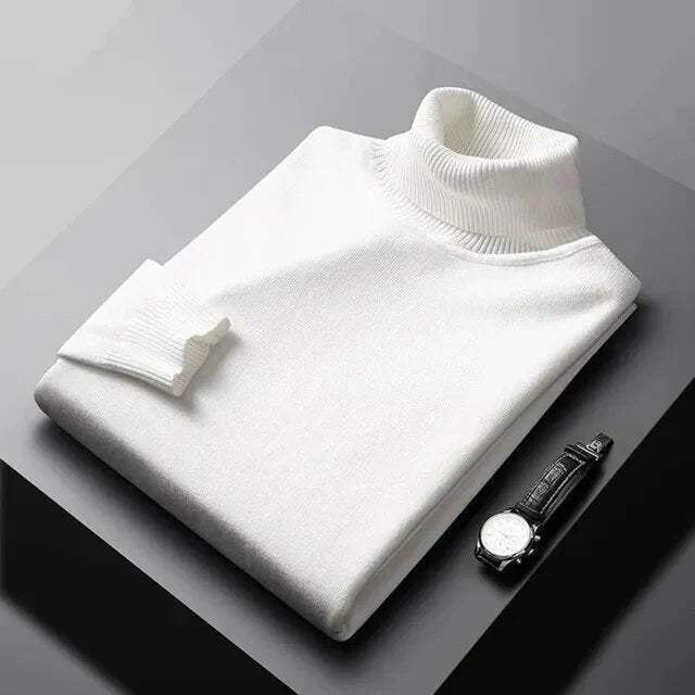 MOREL & LAURENT PARIS | PULL EN MAILLE À COL ROULÉ POUR HOMME