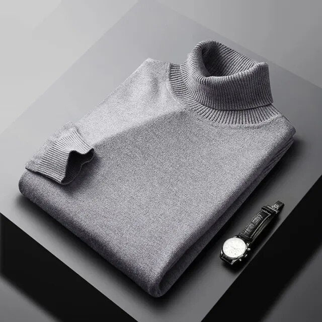 MOREL & LAURENT PARIS | PULL EN MAILLE À COL ROULÉ POUR HOMME