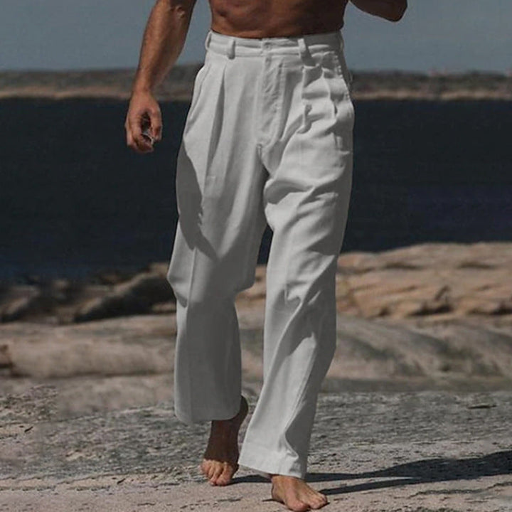 MOREL & LAURENT PARIS | THEO PANTALONS EN LIN À JAMBES LARGES