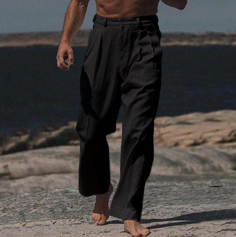 MOREL & LAURENT PARIS | THEO PANTALONS EN LIN À JAMBES LARGES
