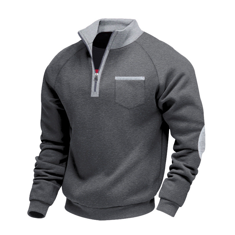 MOREL & LAURENT PARIS | PULL EN POLAIRE AVEC MOITIÉ ZIP POUR HOMME