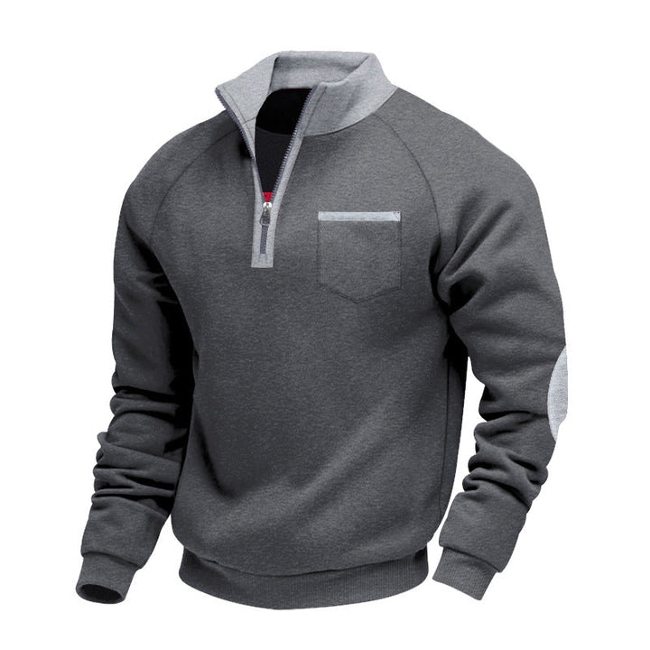 MOREL & LAURENT PARIS | PULL EN POLAIRE AVEC MOITIÉ ZIP POUR HOMME