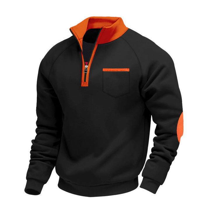 MOREL & LAURENT PARIS | PULL EN POLAIRE AVEC MOITIÉ ZIP POUR HOMME
