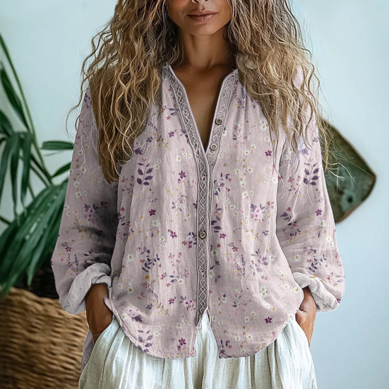Brianna™ | La Chemise Vintage pour une élégance classique et une touche de romantisme