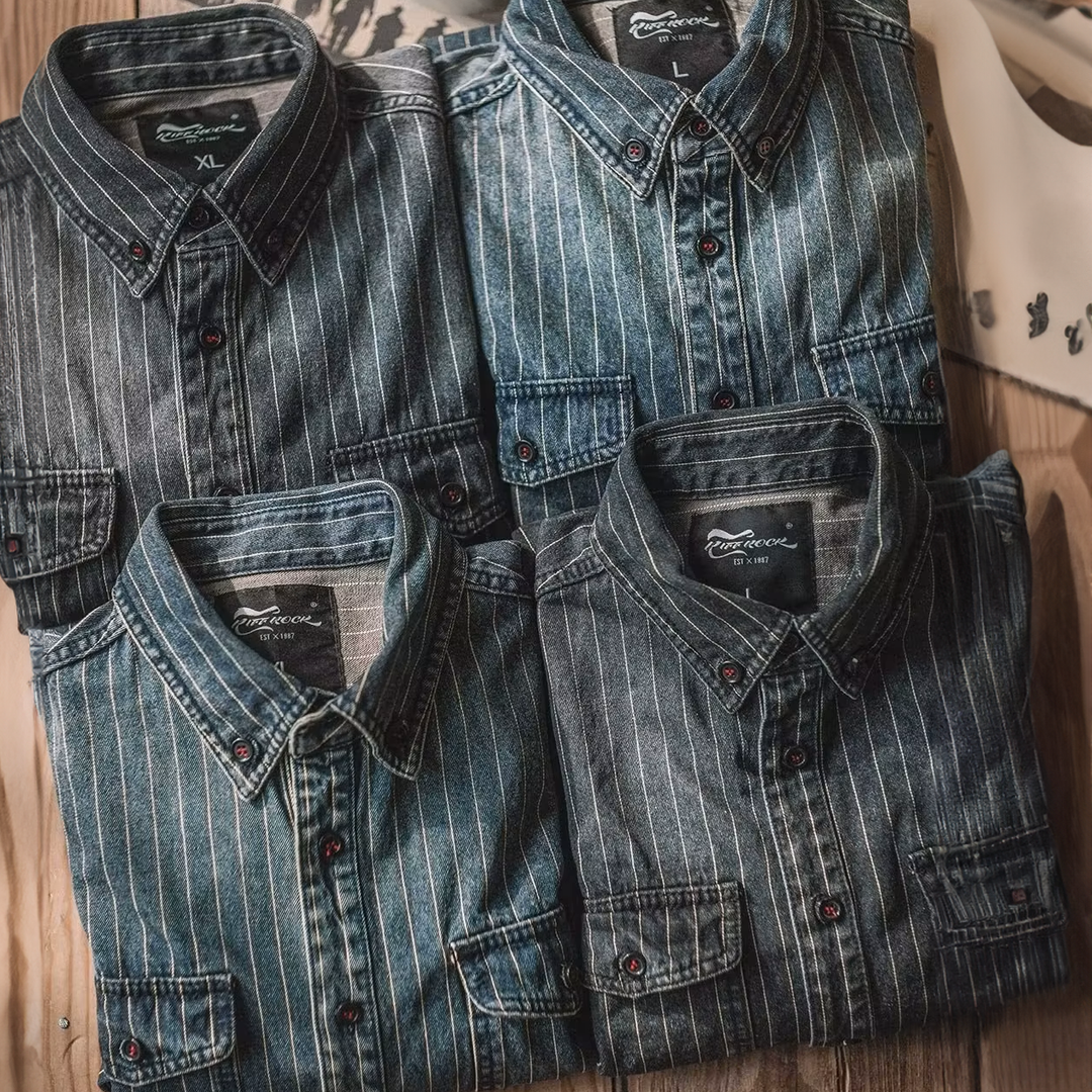 MOREL & LAURENT PARIS | CHEMISE À RAYURES MANCHES LONGUES POUR HOMME