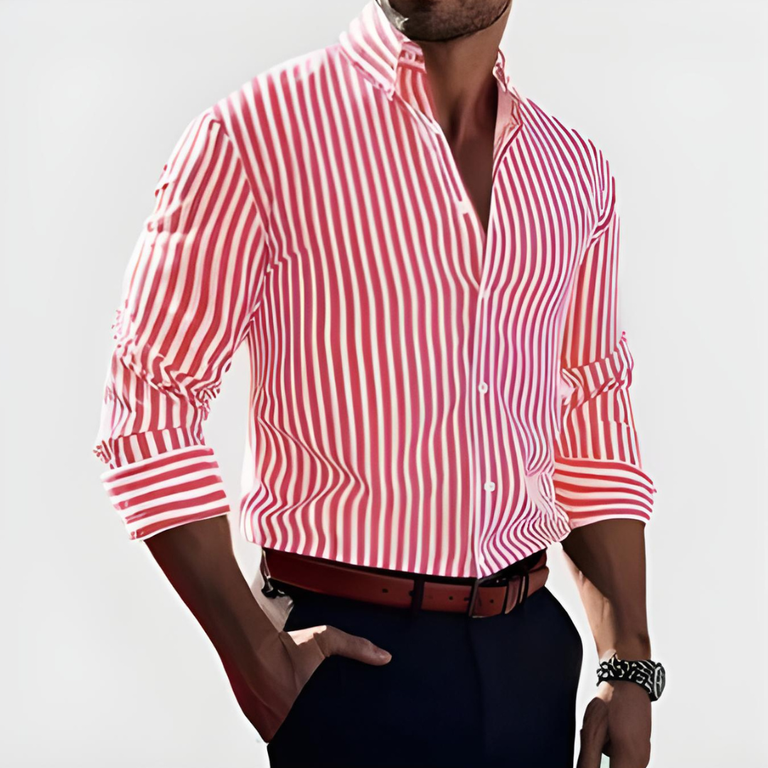MOREL & LAURENT PARIS | CHEMISE À RAYURES DÉCIDÉES POUR HOMME