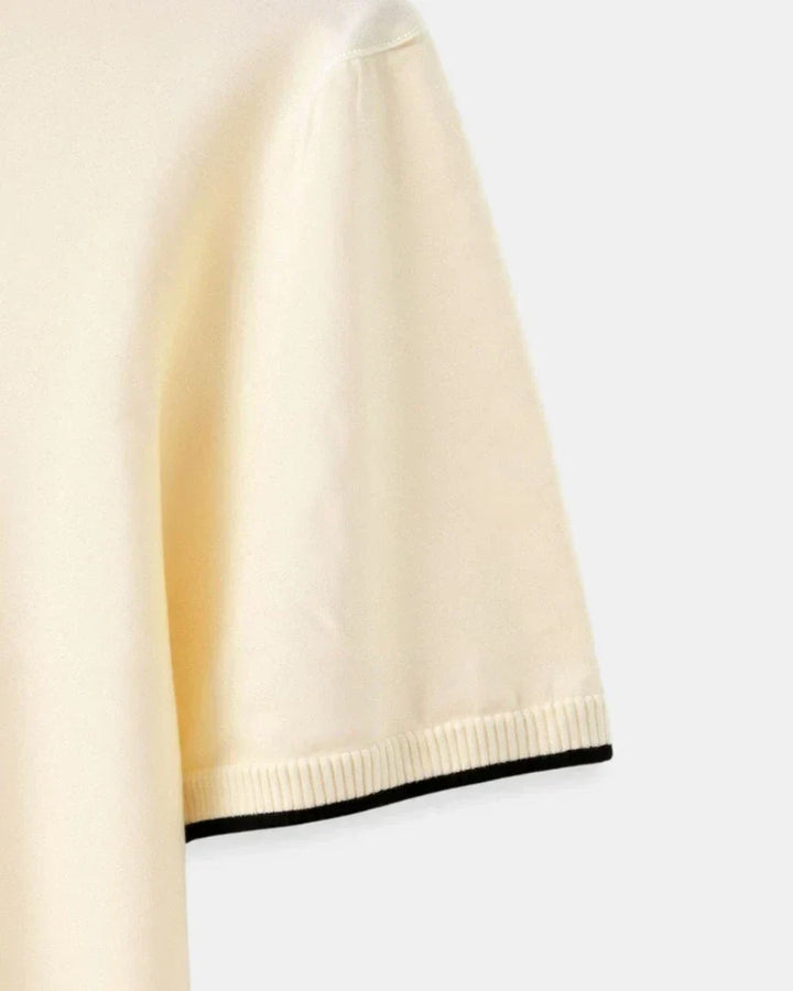 MOREL & LAURENT PARIS | POLO SUR MESURE EN PIQUÉ AVEC DÉTAILS CONTRASTANTS